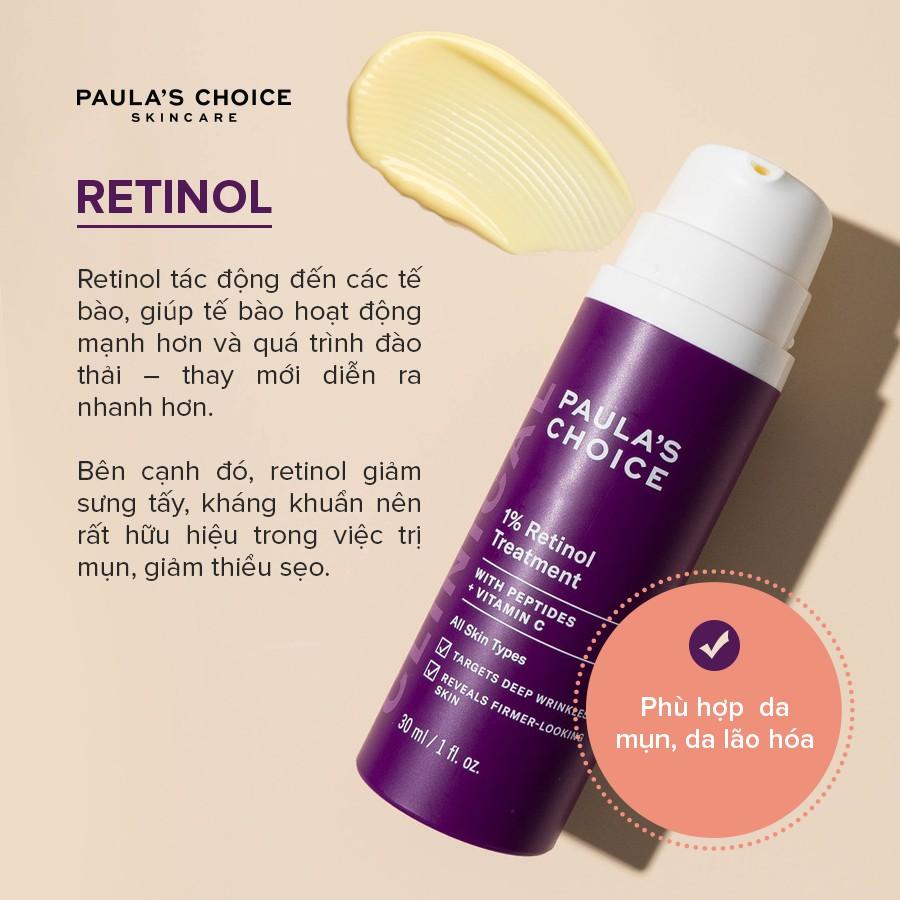 Tinh chất làm mờ vết nám, giảm nếp nhăn sâu và đốm nâu Paula's Choice Clinical 1% Retinol Treatment (Mã 8010)