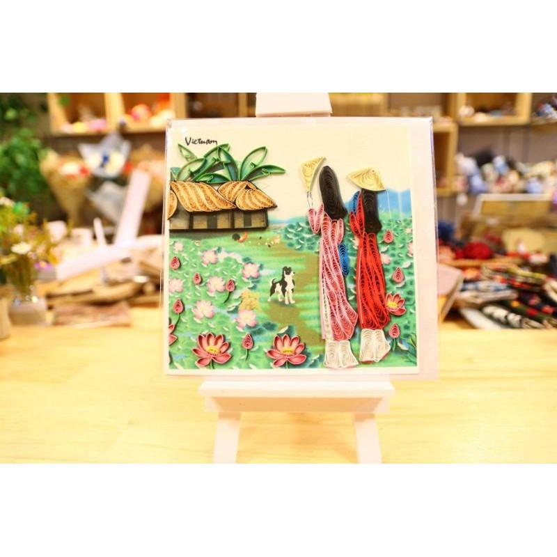 THIỆP QUILLING PHONG CẢNH VIỆT NAM