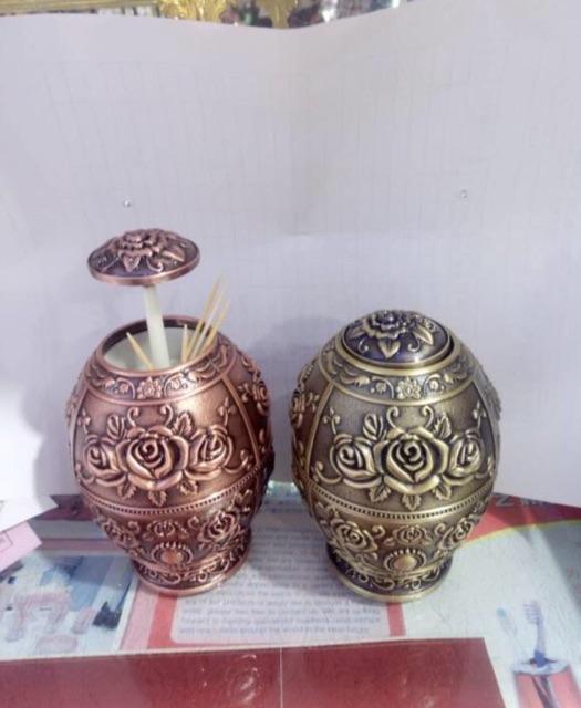 Lọ đựng tăm ĐỒNG phong cách Hoàng gia Nga