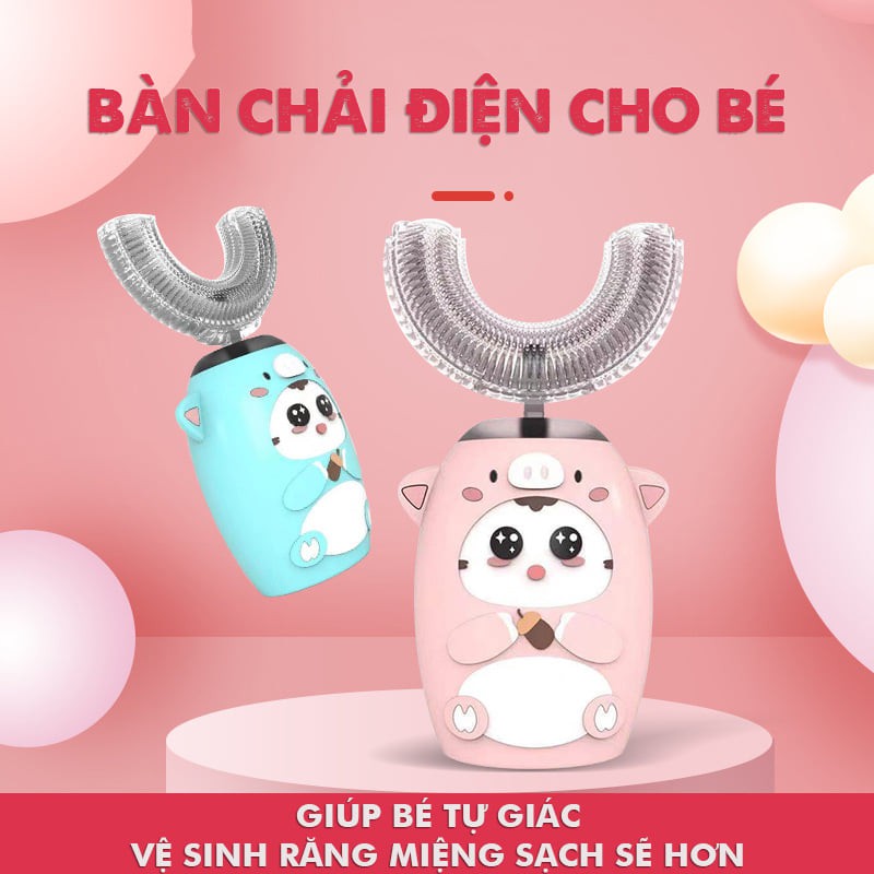 Bàn Chải Đánh Răng Cho Bé Maser V6 Giúp Tẩy Trắng Răng Bàn Chải Điện Cho Bé Máy Đánh Răng Trẻ Em Tự Động - Tặng Hộp Đựng Bàn Chải Đánh Răng Và Kem Đánh Răng Cho Bé