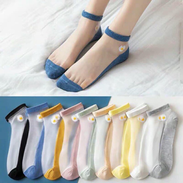 Set 10 Đôi Tất Ren Lưới Hoa Cúc -