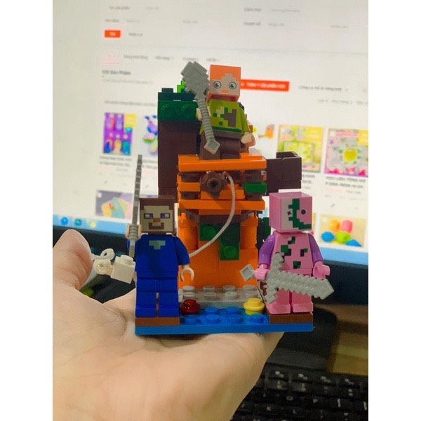 Đồ Chơi Lắp Ráp Lắp Ghép Mô Hình Game Mine craft Chủ Đề Ngôi Nhà Cây Mini