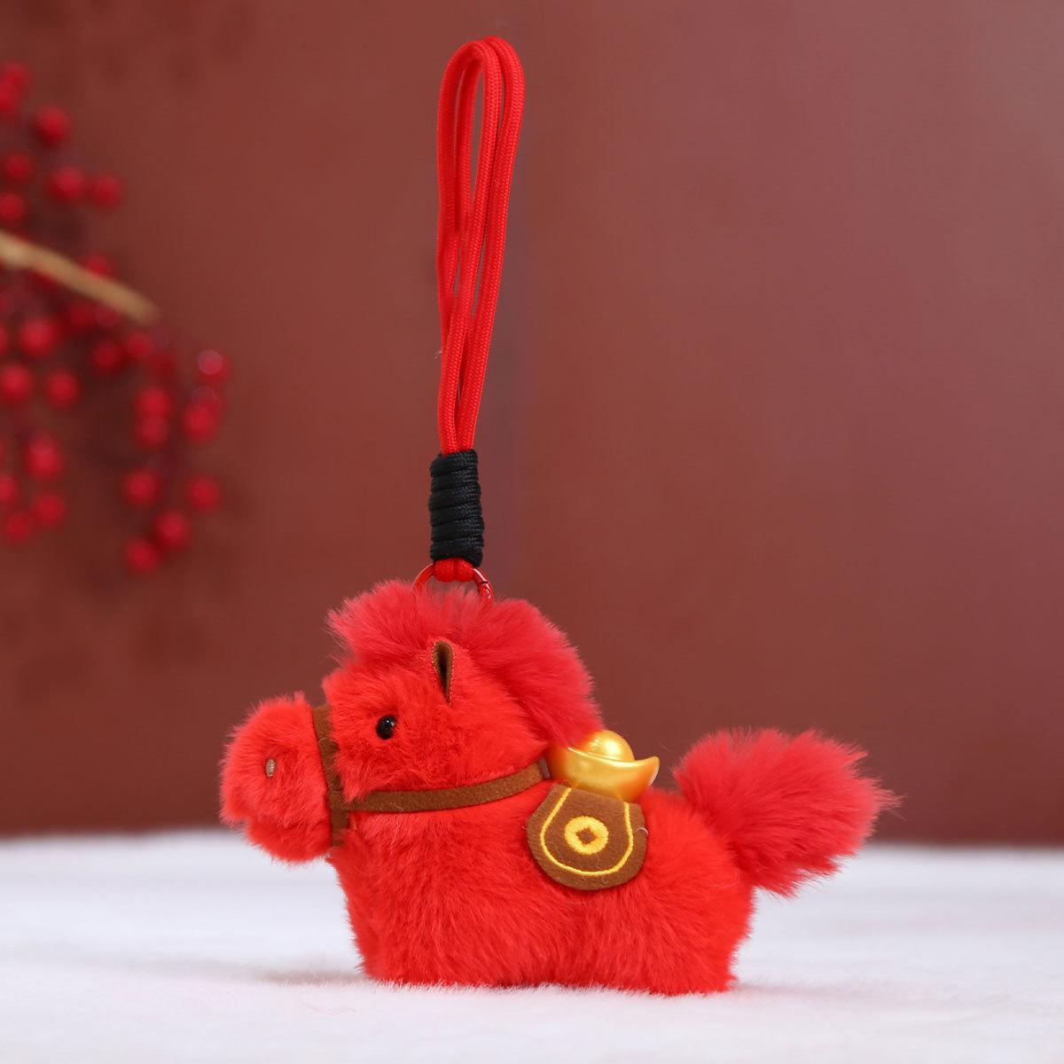 Móc Treo Thú Bông Ngựa - Mã Đáo Thành Công - Tết Bính Ngọ 2026 - XM01 - Màu Đỏ