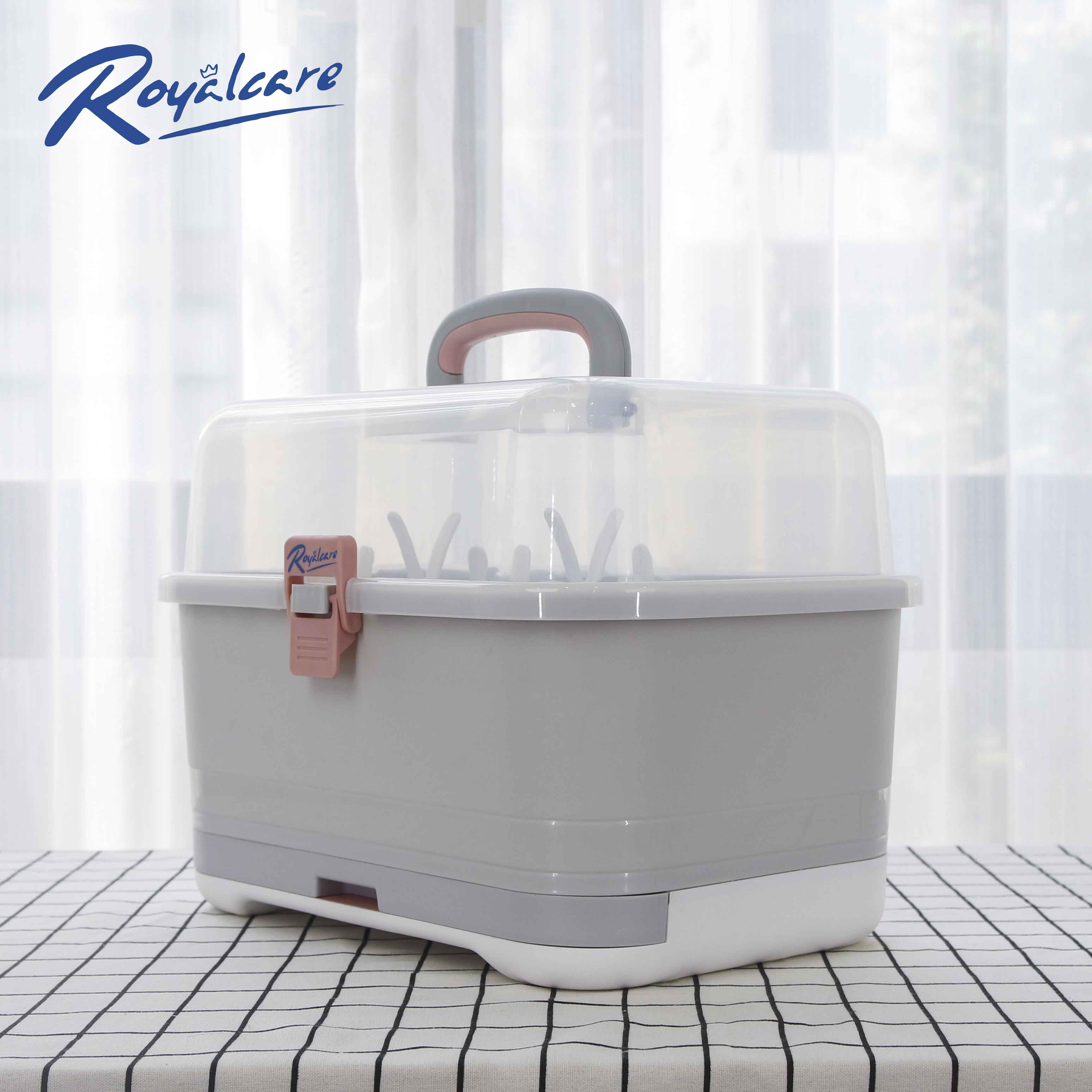 Hộp phơi úp bình sữa có nắp đậy và khay hứng nước - Royalcare 8853