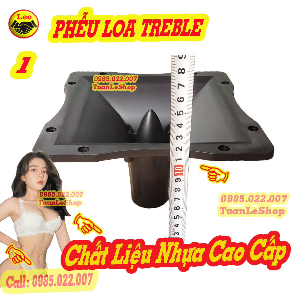 01 PHỄU LOA TREBLE HỎA TIỄN 19X19CM – HỌNG LOA TREP 19X19 – GÁI 01 PHEU