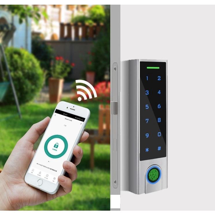 Bộ khóa cổng vân tay Wifi, quản lý thêm/xóa user qua App, báo động quên đóng cửa, Access Control