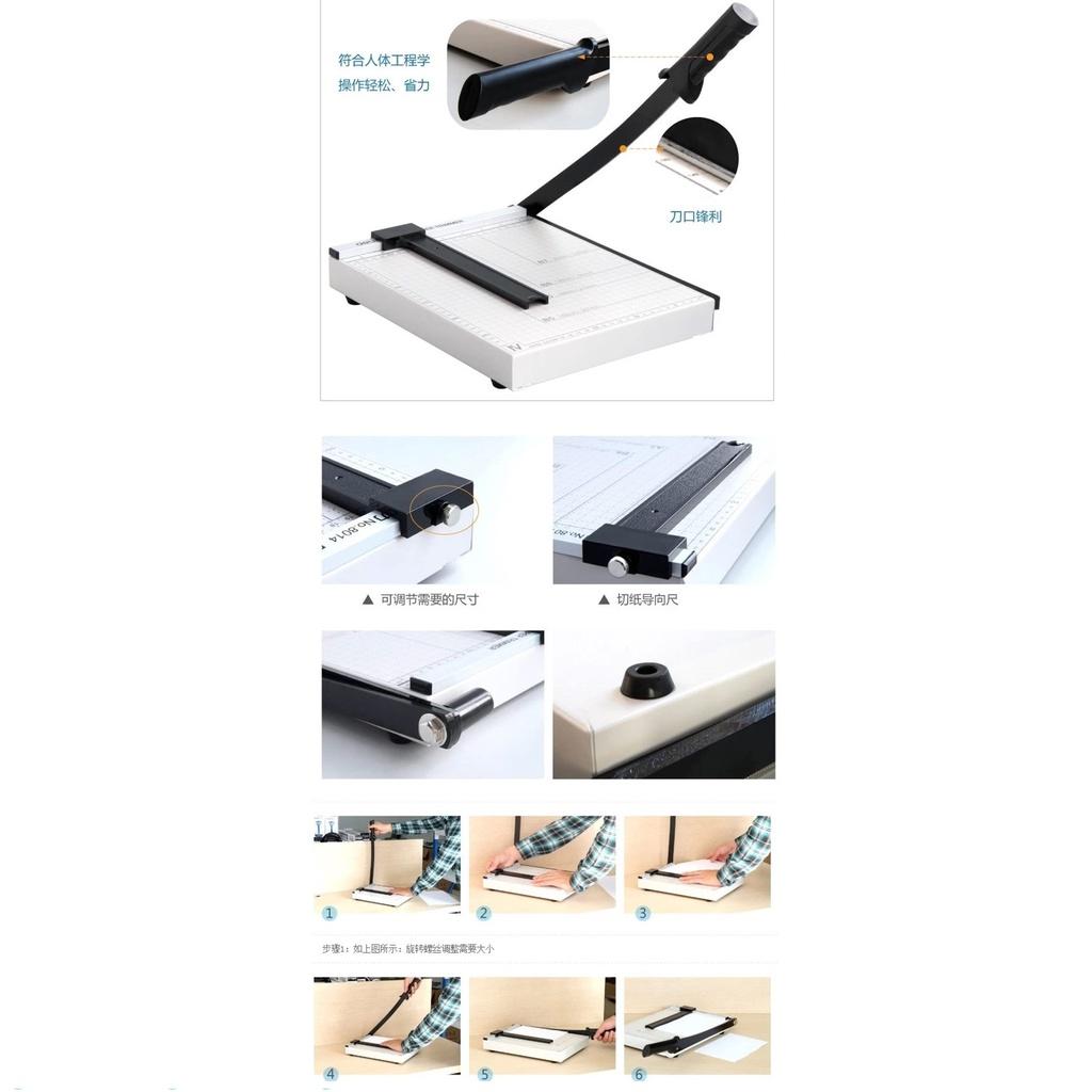 Bàn cắt giấy A3 Deli 8012 (Cắt 10 tờ)