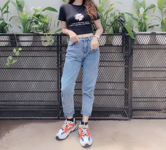 Áo thun croptop bông cúc