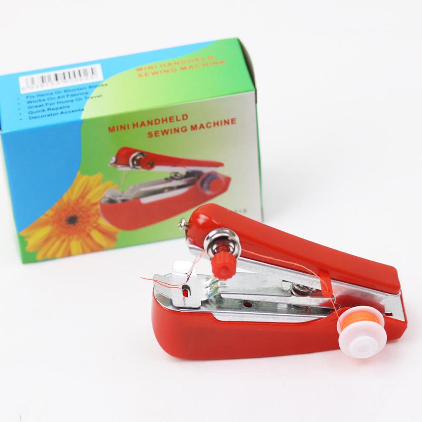 Portable Sewing Machine Desktop Mini Sewing Machines Small Tailor Handy Stitch for Fabric Curtains Kids Cloth Cordless Household Tool Beginners Adults