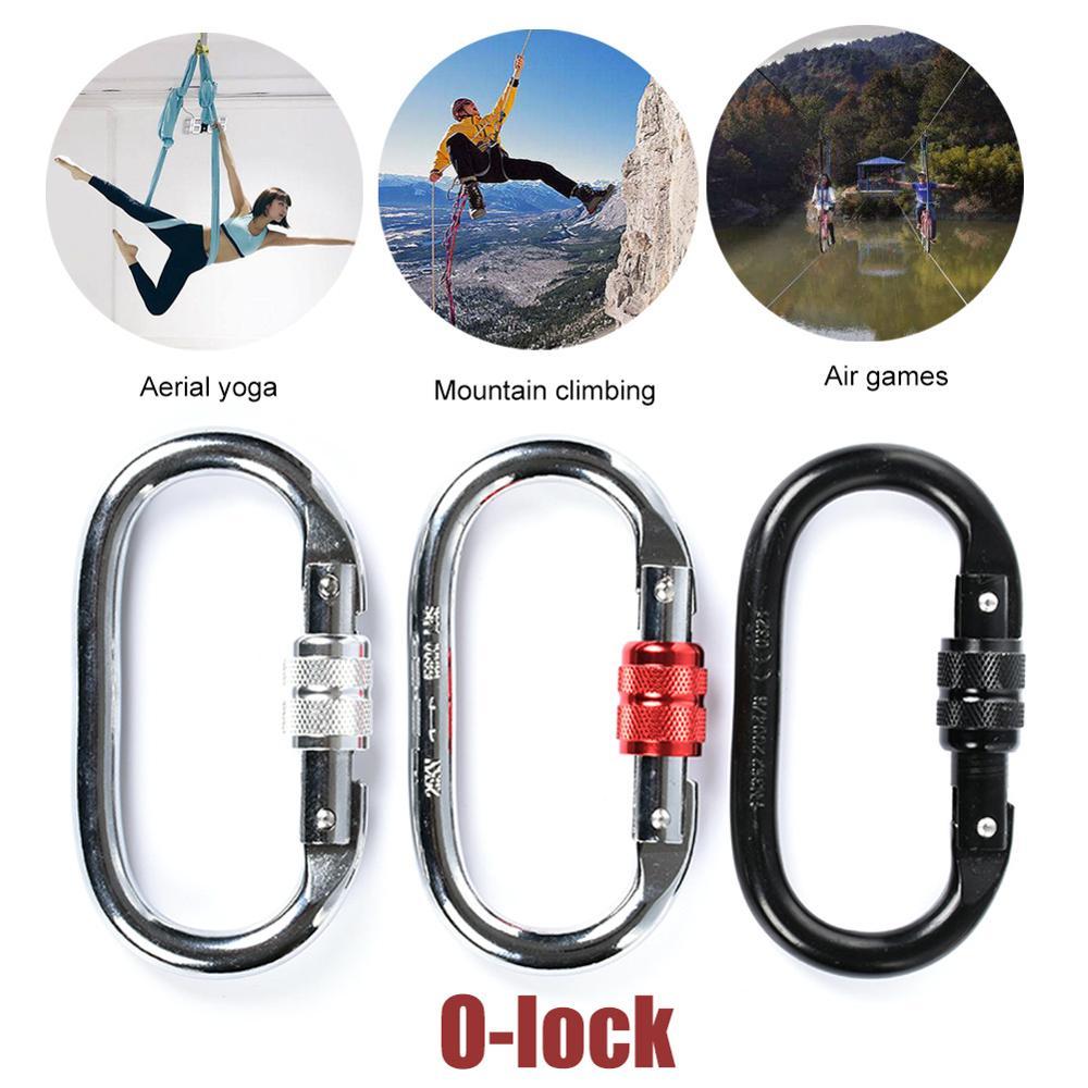 1 Phụ Kiện Yoga 25KN Chuyên Nghiệp Chủ Khóa Móc Đa Năng Đá Khóa Thiết Bị Ngoài Trời Yoga Võng Móc