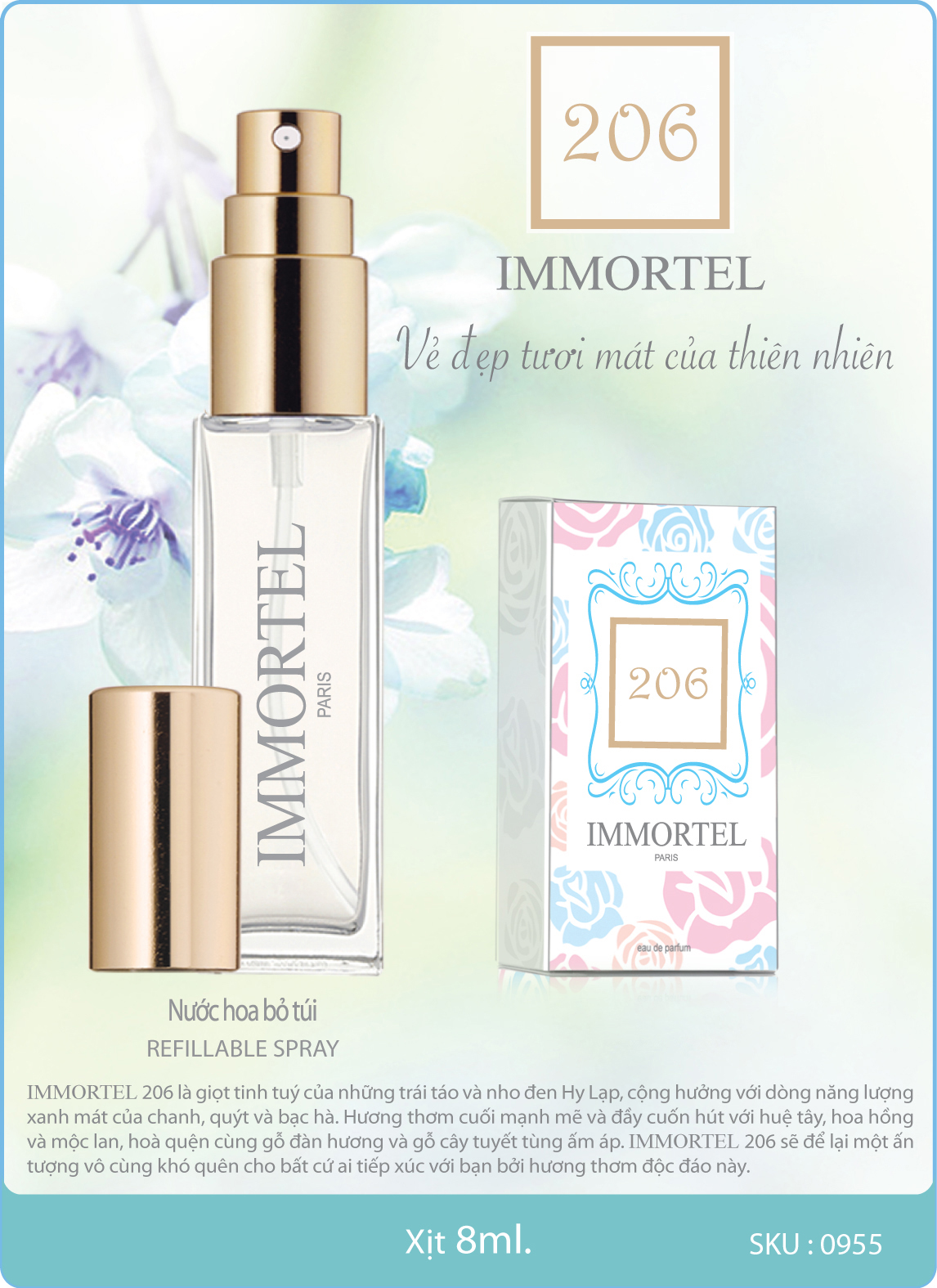 Nước Hoa Nữ NH IMMORTEL 206 8ML