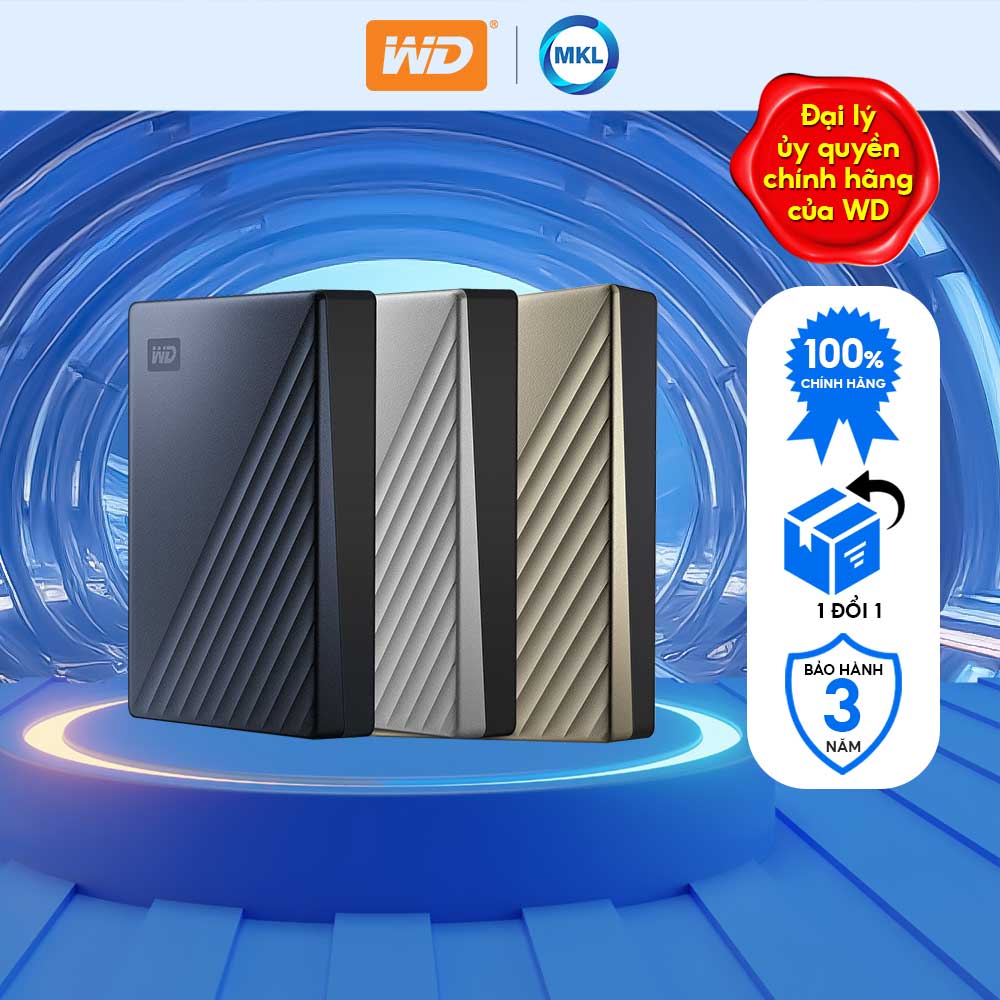 Ổ Cứng Di Động WD My Passport Ultra Silver 2.5'' 1TB 2TB 4TB - Hàng Chính Hãng