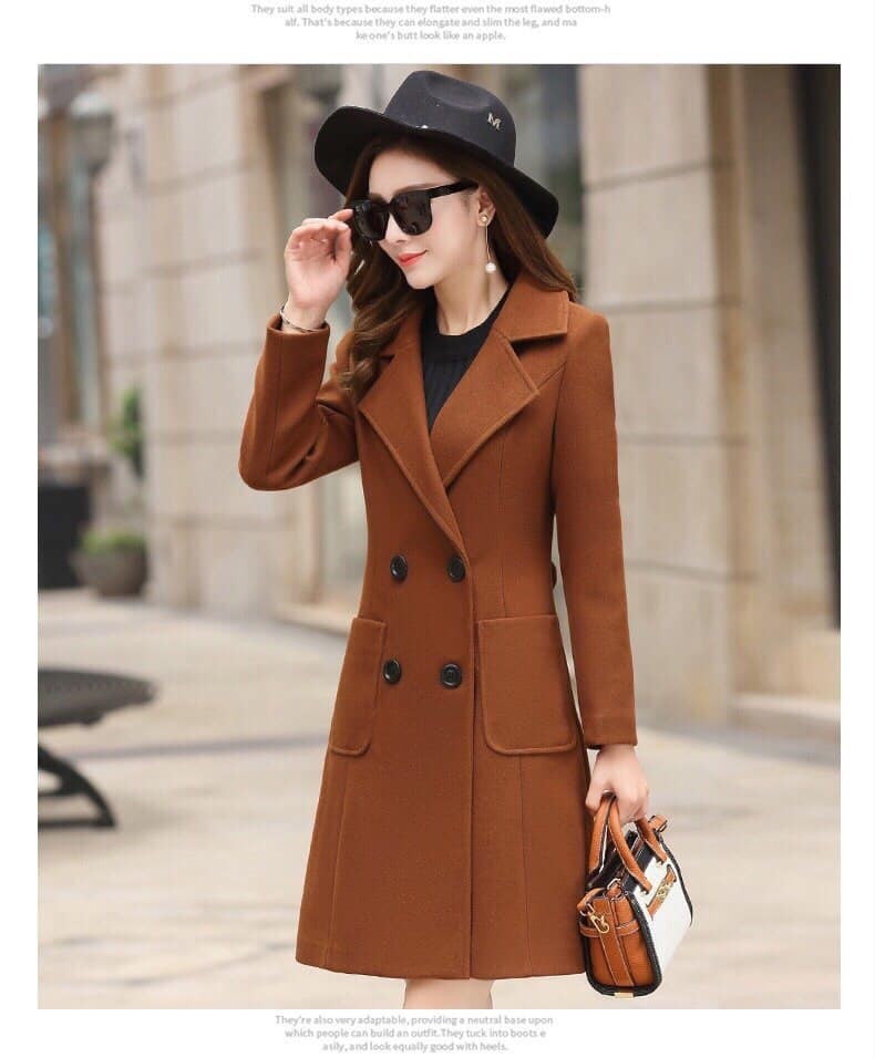 ÁO KHOÁC DẠ CỔ VEST 4 NÚT TÚI HỘP