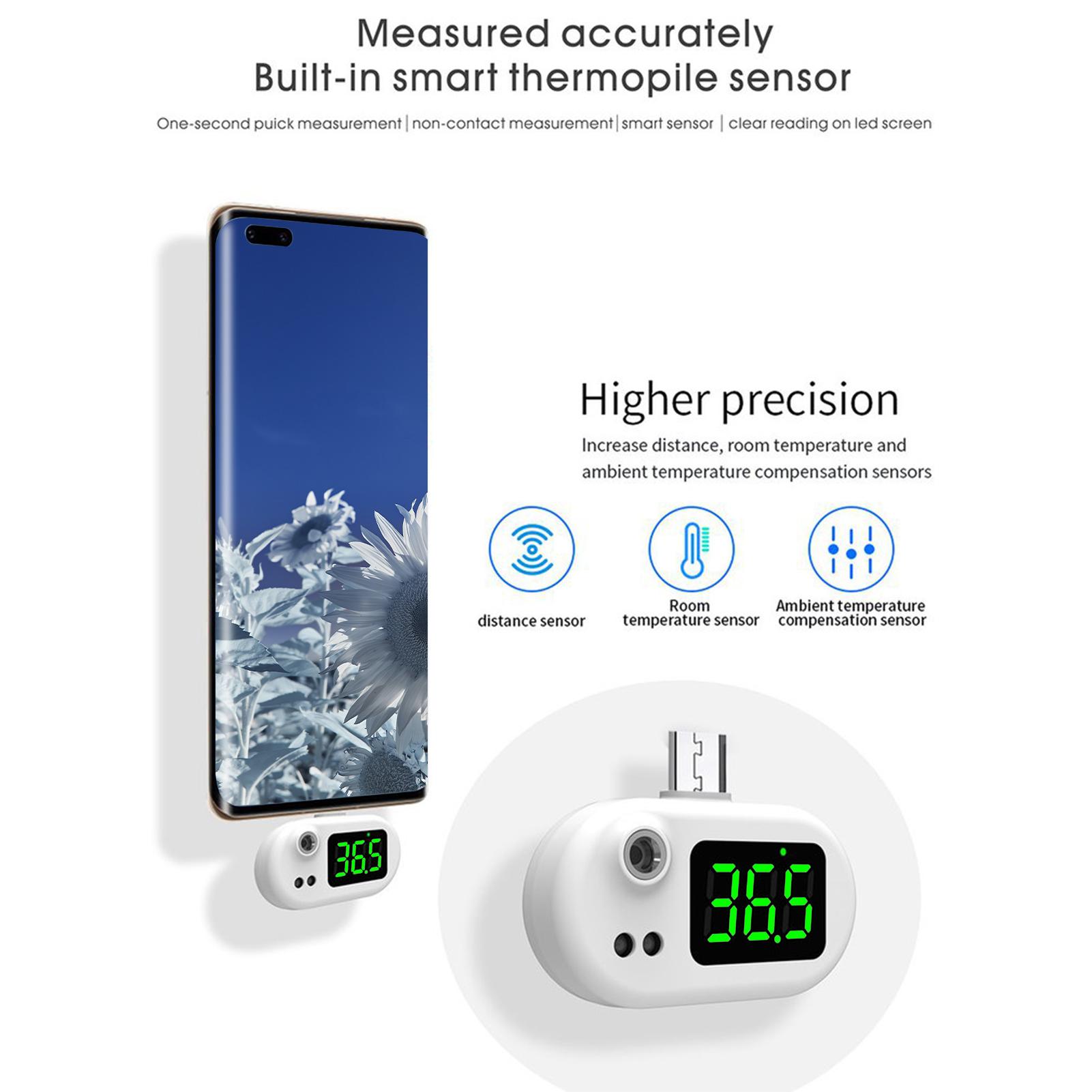 Nhiệt kế điện thoại cầm tay Màn hình kỹ thuật số LED