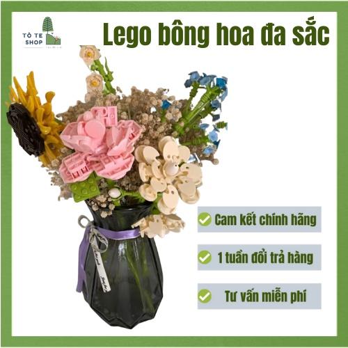 BỘ ĐỒ CHƠI LẮP RÁP MÔ HÌNH BÔNG HOA ĐA SẮC, LẮP GHÉP ĐOÁ HOA, LẴNG HOA