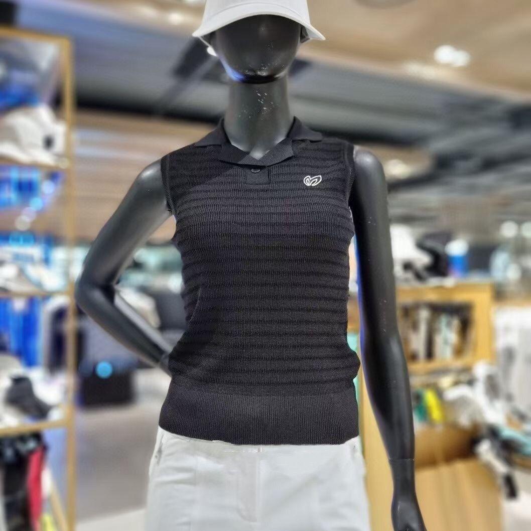 Golf Trang phục Golf Women Note Note Top Outdoor Sports Jersey nhẹ và thoáng khí Color: Black Size: XS(0)