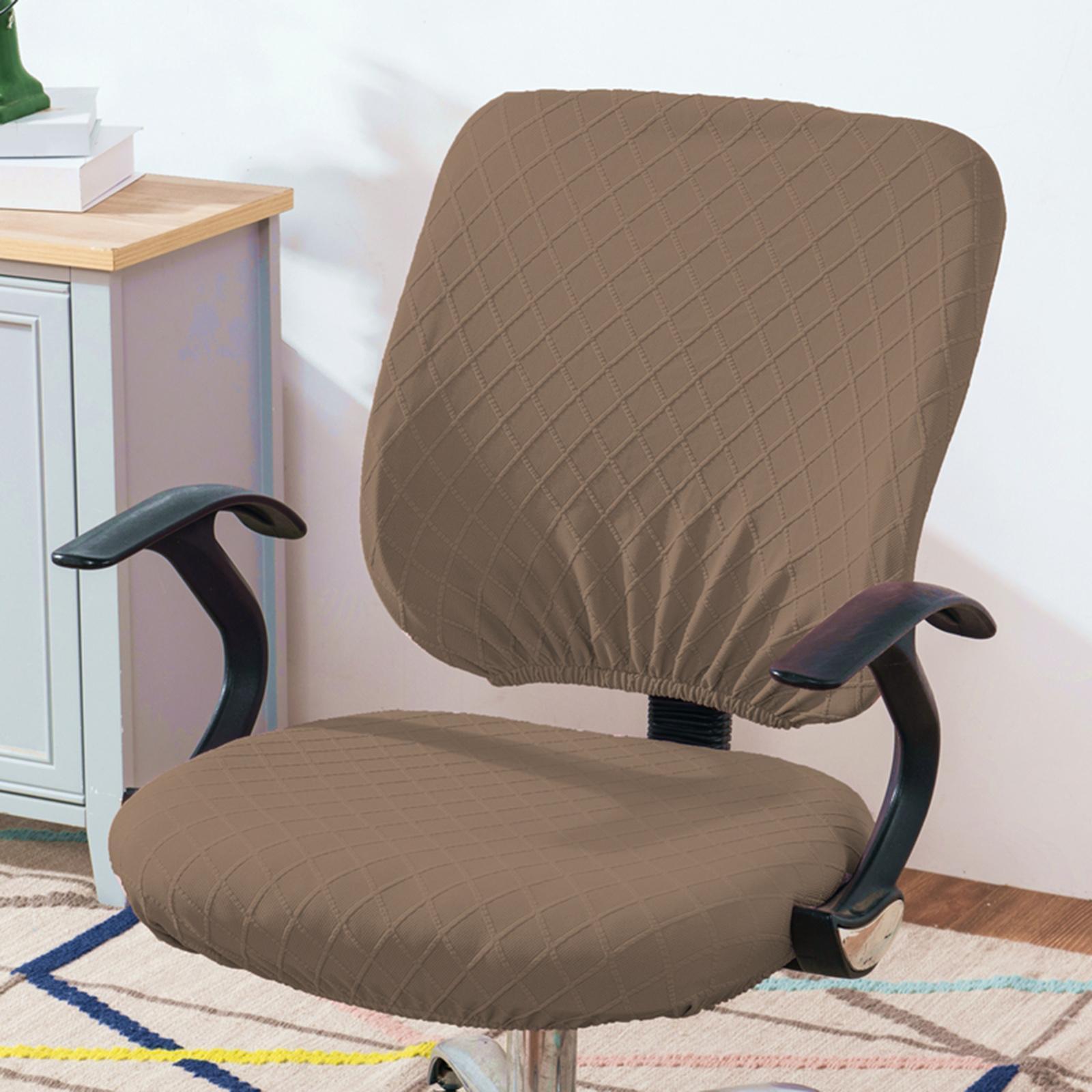 2Pcs Stretch Chair Covers Solid Office Salon Resturant Seat Cover