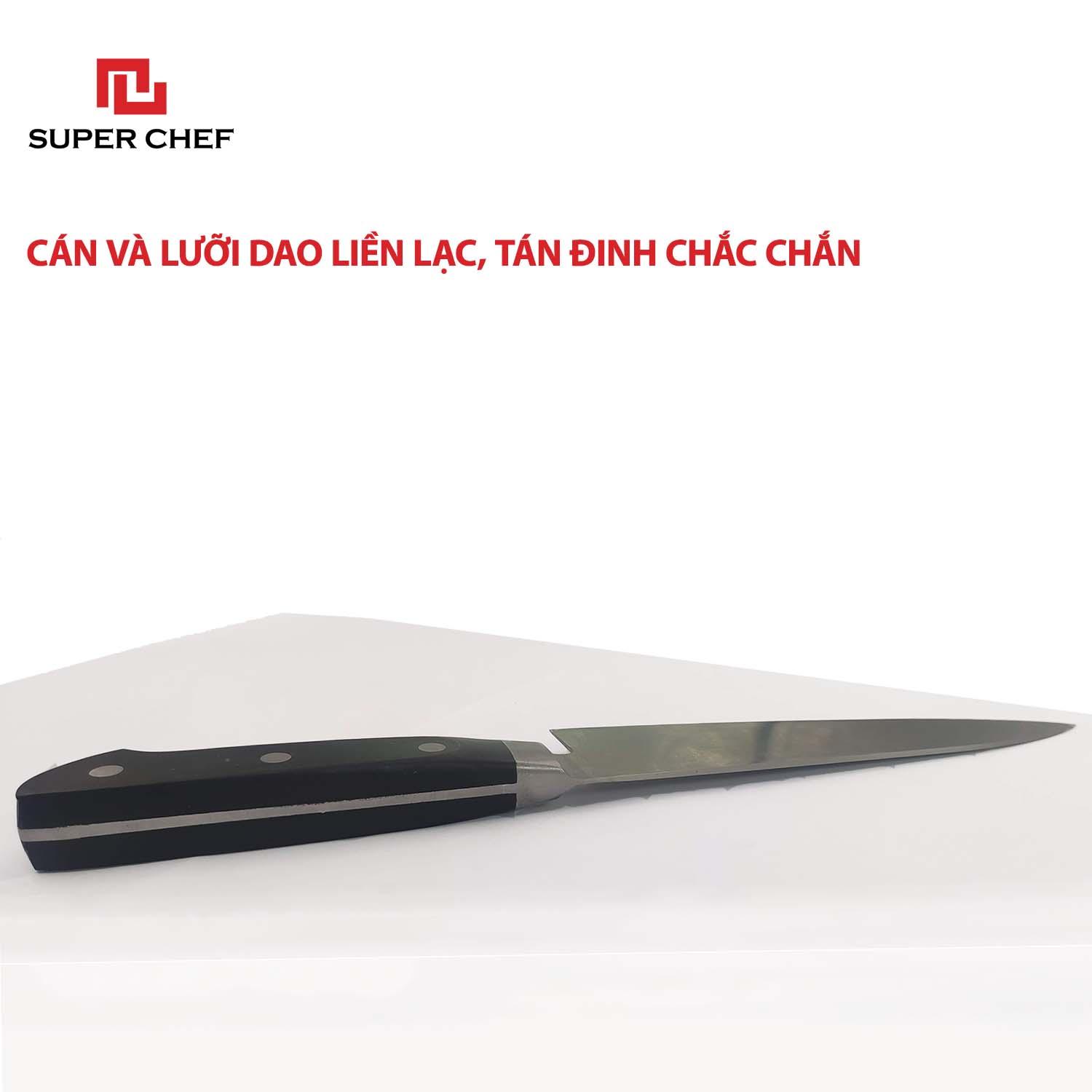 Dao Bếp Đa Năng Gyuto Chính Hãng Super Chef  Công Nghệ Nhật Lưỡi Siêu Sắc Bén, Bền Bỉ Lâu Cùn, Thép Cao Cấp Không Gỉ Sét, An Toàn Sức Khỏe và Siêu Tiện Lợi ( Lưỡi dài 18cm)