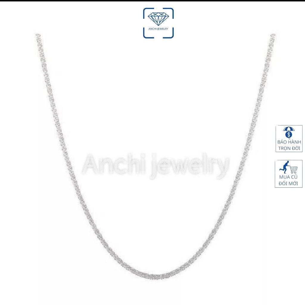 Dây chuyền nữ bạc 925 trơn sợi to thời trang Hàn Quốc, Anchi jewelry