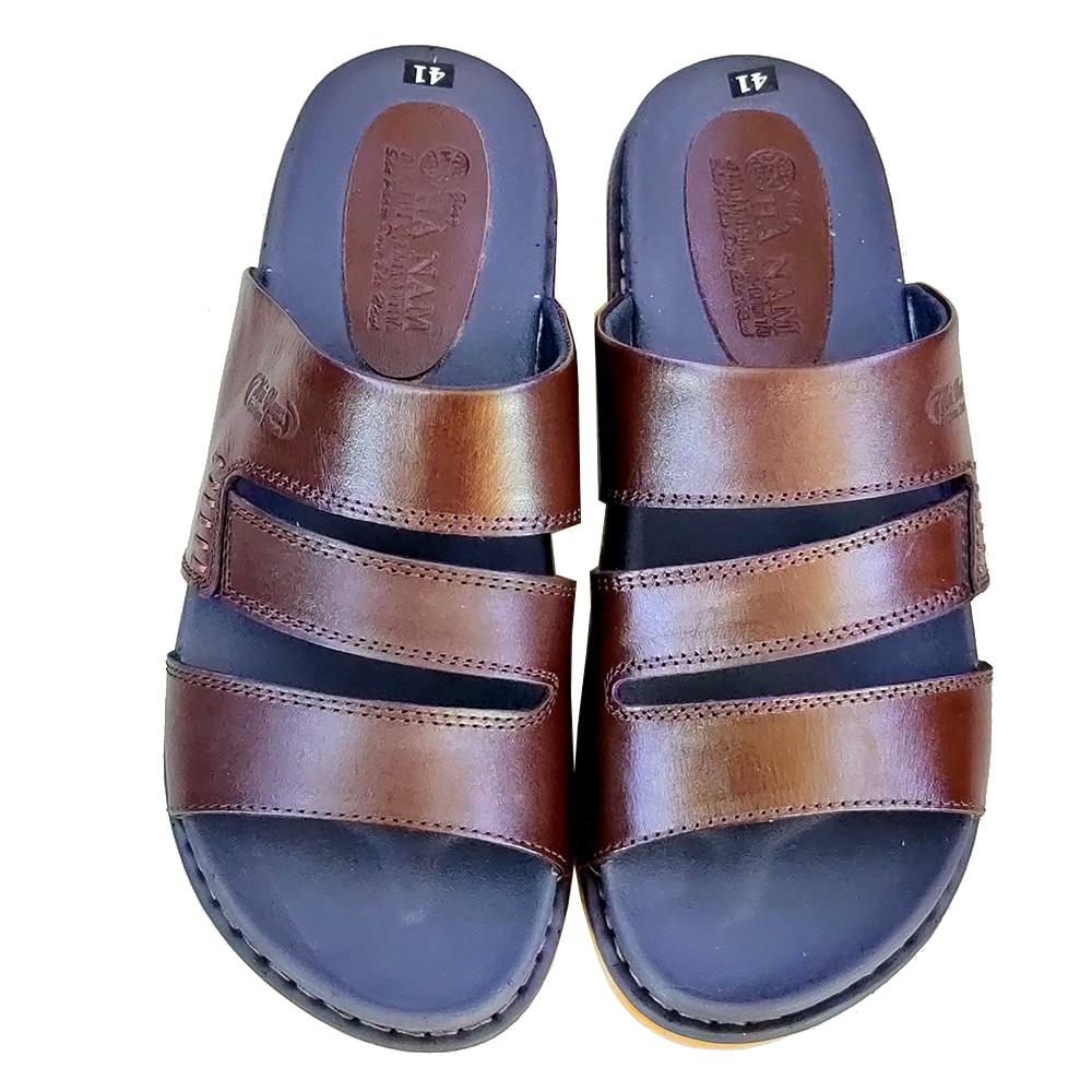 Dép Nam Quai Ngang Da Bò Thật TiTi ĐÔ Cao Cấp DN2020