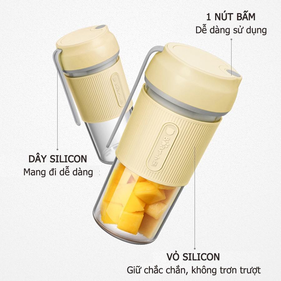 Máy xay sinh tố cầm tay Bear máy xay sinh tố mini sạc điện, dung tích 300ml, Anh Lam Store - Hàng nhập khẩu