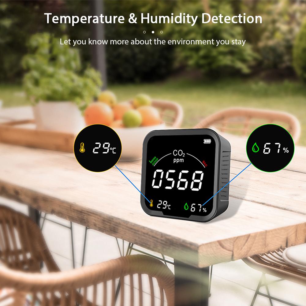 Máy Đo Carbon Dioxide Đo Độ Ẩm Nhiệt Độ Hồng Ngoại Pth-9C 400-5000Ppm