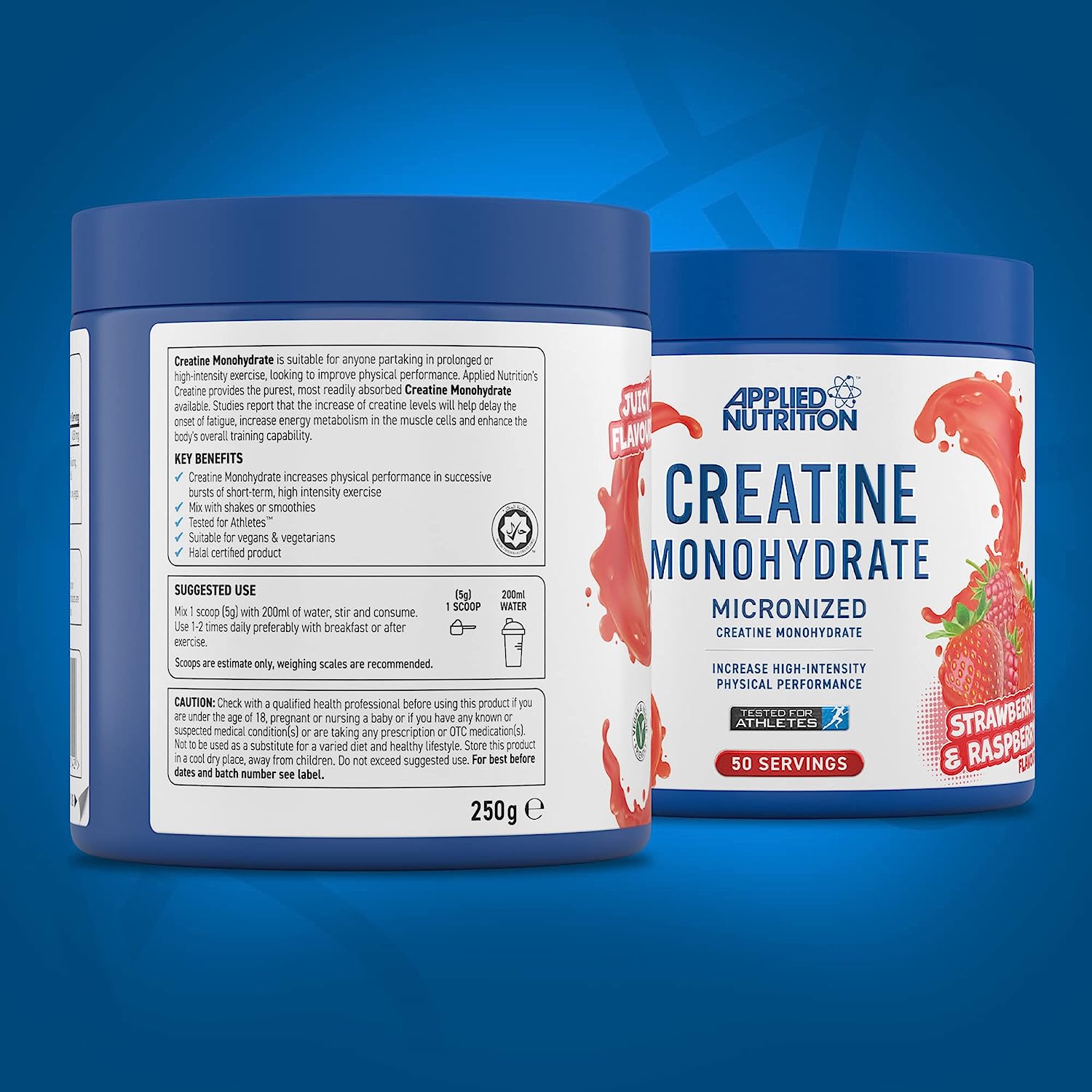 Creatine Applied Nutrition (250g - 50Serving) Creatine Monohydrate Micronized - Hỗ Trợ Tăng Sức Mạnh Cơ Bắp