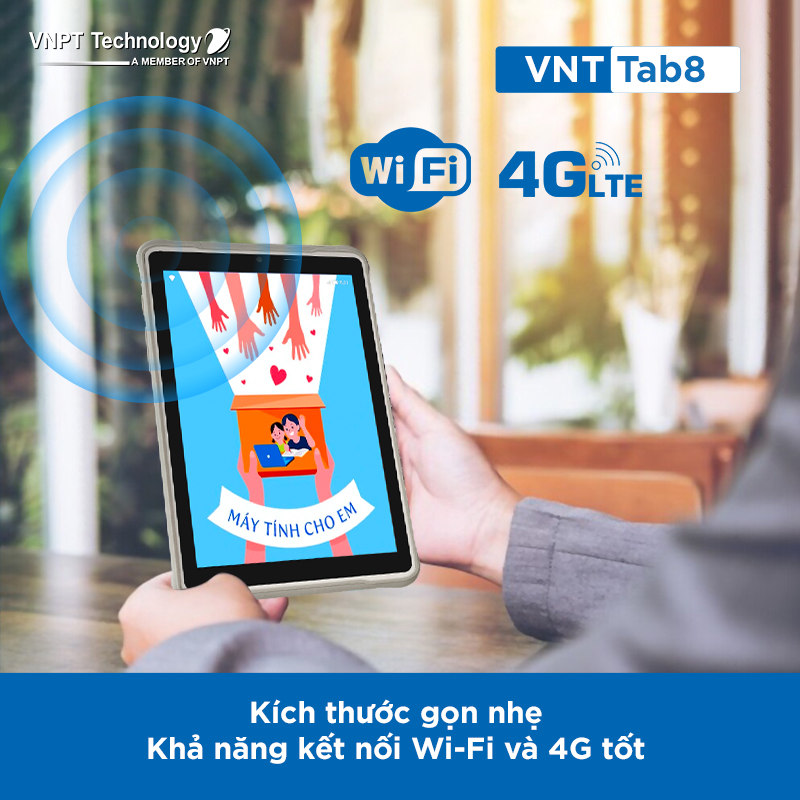 Máy tính bảng VNPT Technology VNT Tab8 Plus 8 Inch Android 11 RAM 4GB - Hàng chính hãng