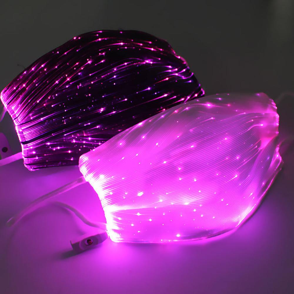 Khẩu trang phát sáng phát sáng LED 7 màu sạc USB cho bữa tiệc Giáng sinh Halloween