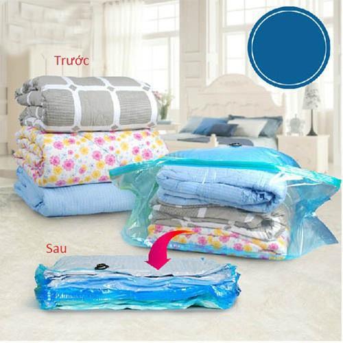 ▽☏○Set 8 túi hút chân không dùng để cất quần áo, đựng chăn màn , mang du lịch bảo vệ đồ tặng kèm bơm tay