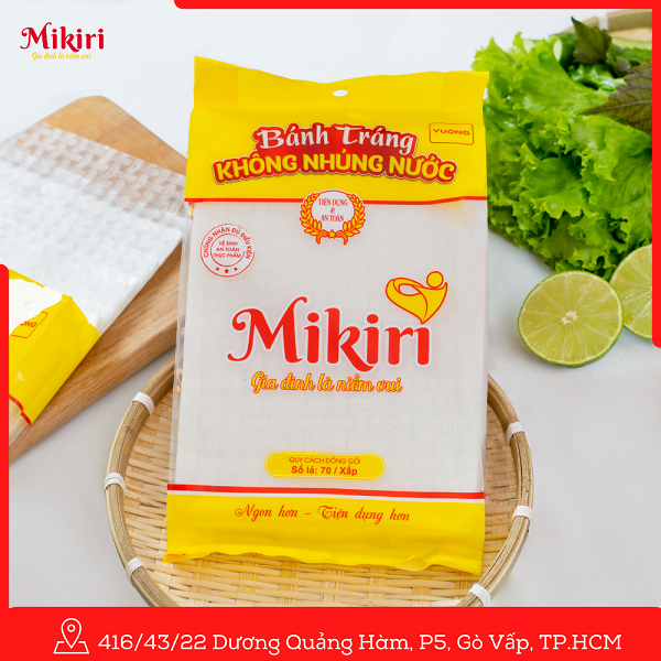 Combo 2 xấp Bánh tráng vuông không nhúng nước Mikiri