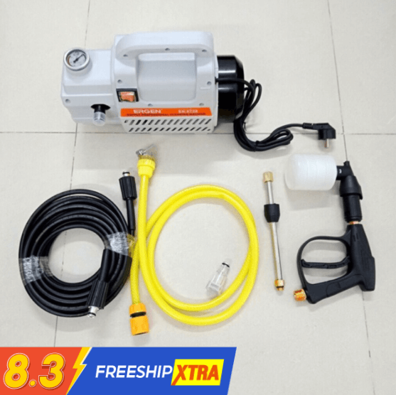 Máy rửa xe, máy xịt rửa xe cao ap EN-6708-2300W có vòi phun nước xịt rửa xe + Tặng găng tay bảo hộ