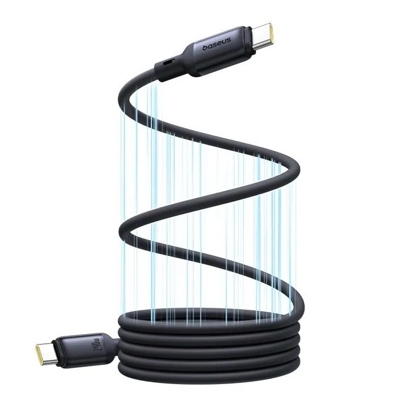 Cáp Sạc Nhanh Nam Châm Chống Rối Baseus PicoGo Magnetic Liquid Silicone C to C 240W (480Mbps)_[Hàng Chính Hãng
