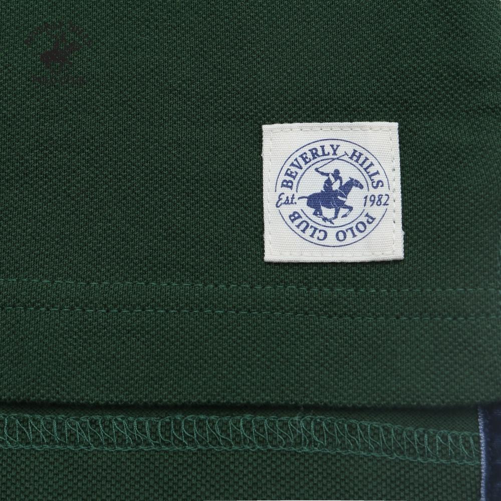 Áo polo nam tay dài 100% cotton màu xanh rêu Beverly Hills Polo Club - PMRLS20TL104