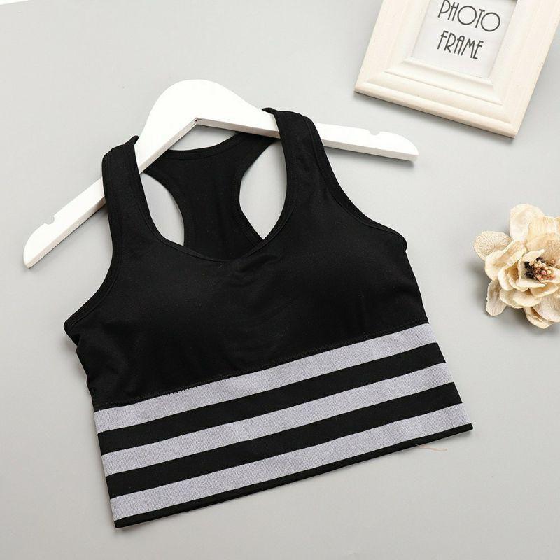 Áo bra tập gym 3 sọc có đệm ngực