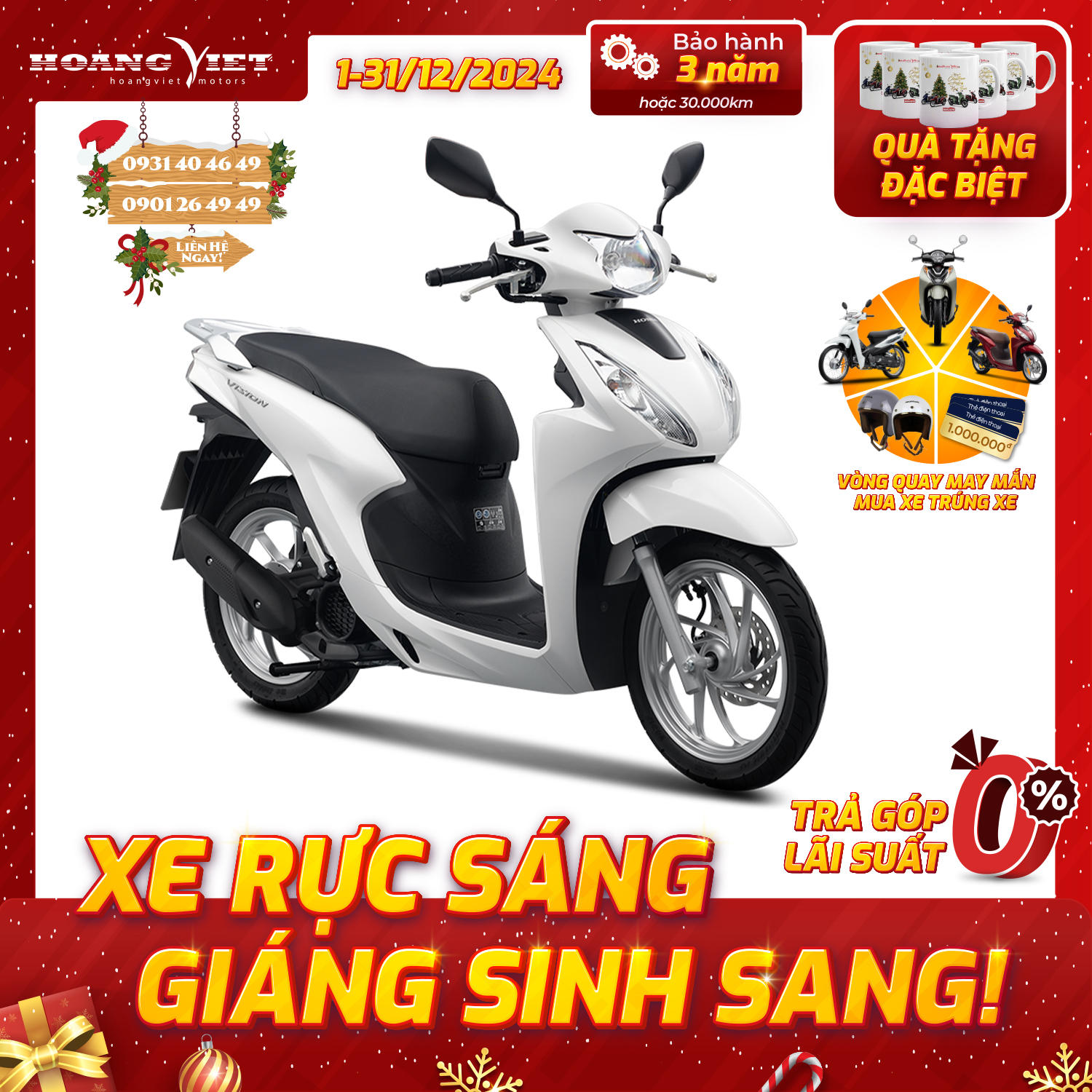 Xe Máy Honda Vision 2025 - Phiên Bản Tiêu Chuẩn