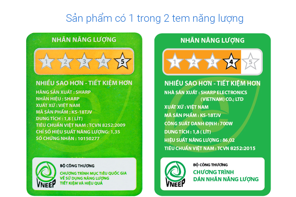 KS-18TJV - NỒI CƠM ĐIỆN NẮP GÀI SHARP 1.8 LÍT KS-18TJV - Hàng chính hãng