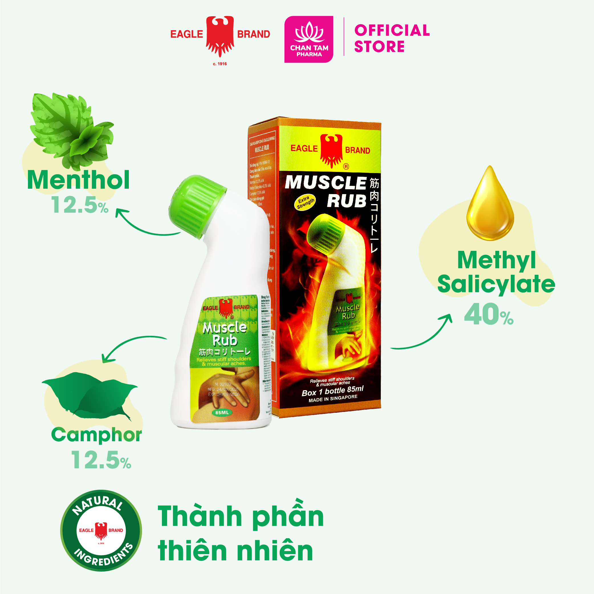 Dầu Nóng Xoa Bóp Con Ó - Muscle Rub 85ml