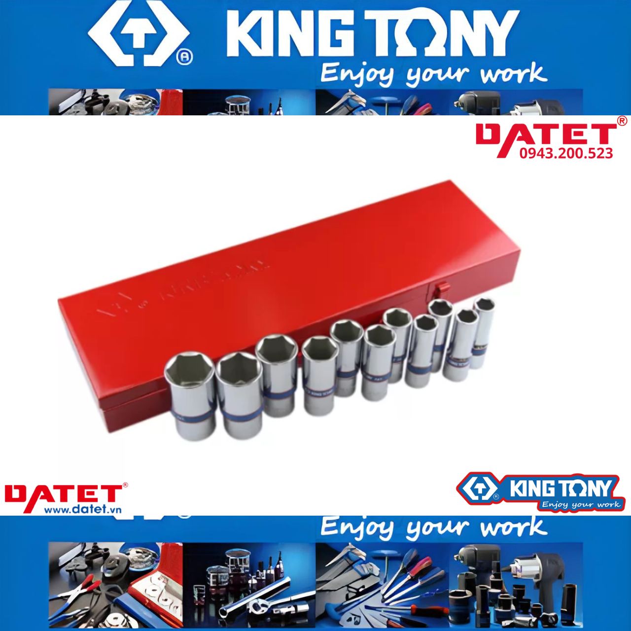 Bộ tuýp lục giác 1/2&quot; Kingtony 15 chi tiết 4315MR