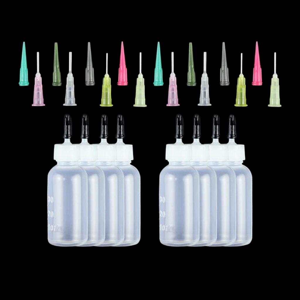 30ml  Pigment Oil Syringe Bottles With Precision Needle Tips 8 Set