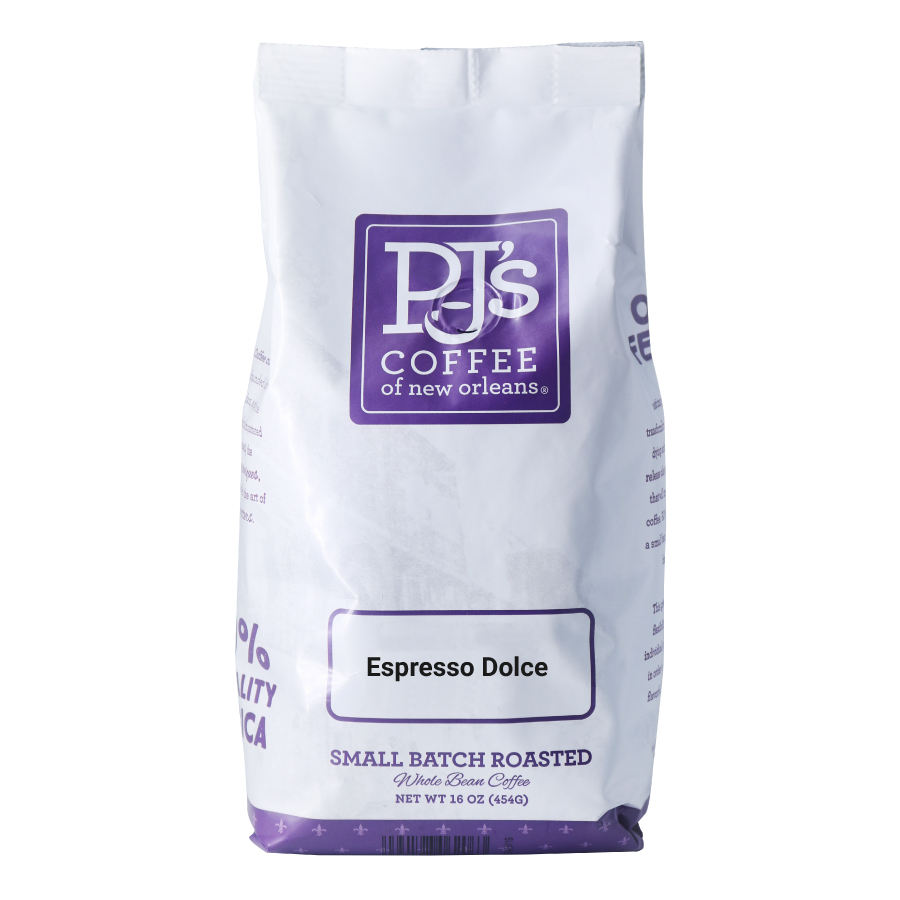 Espresso Dolce®  Rang Đậm -  PJ’s Coffee Cà Phê Hạt Arabica ,Đậm Vị , Hăng Phức Tạp Từ New Orleans, Mỹ – Gói 454g - Hạt cà phê