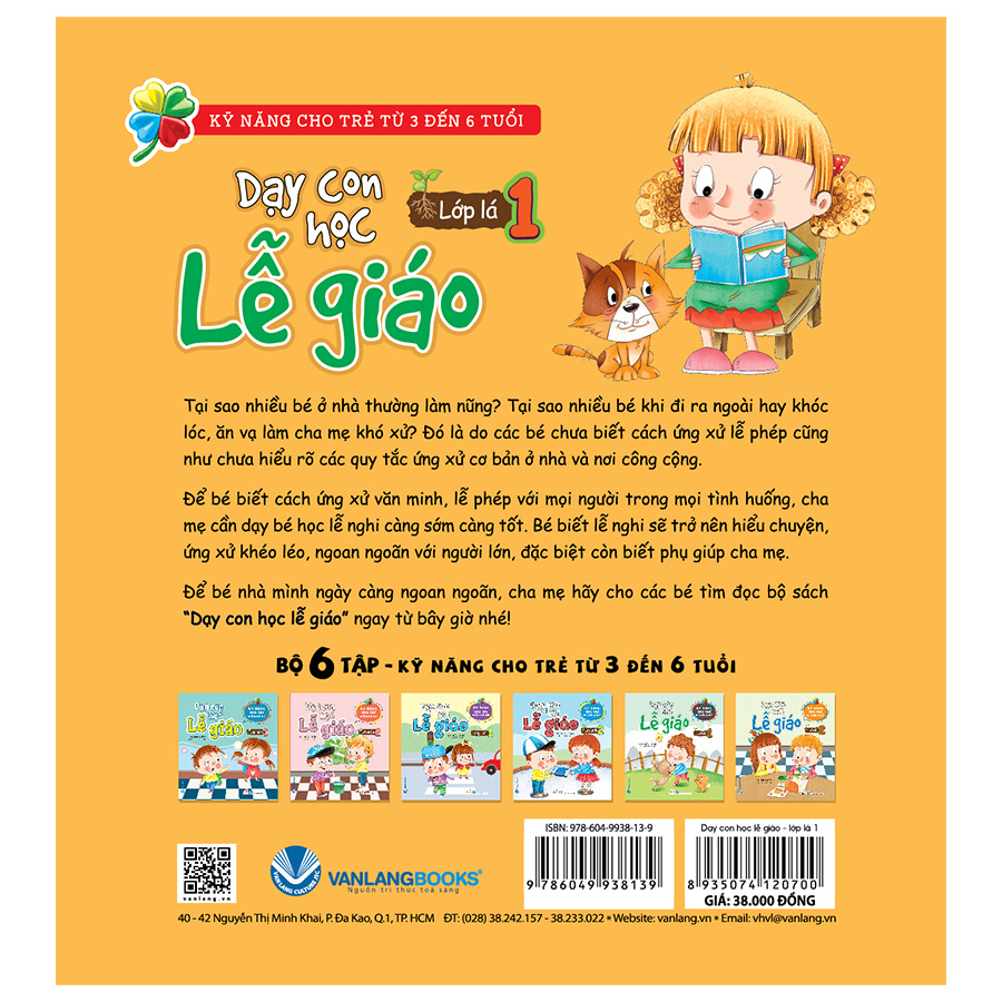 Dạy Con Học Lễ Giáo – Lớp Lá 1 (Kỹ Năng Cho Trẻ Từ 3 Đến 6 Tuổi)