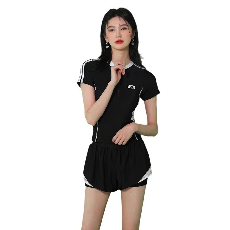 Đồ bơi nữ kín đáo đi biển quần 2 lớp vải mềm mại co giãn thời trang thể thao dành cho nữ