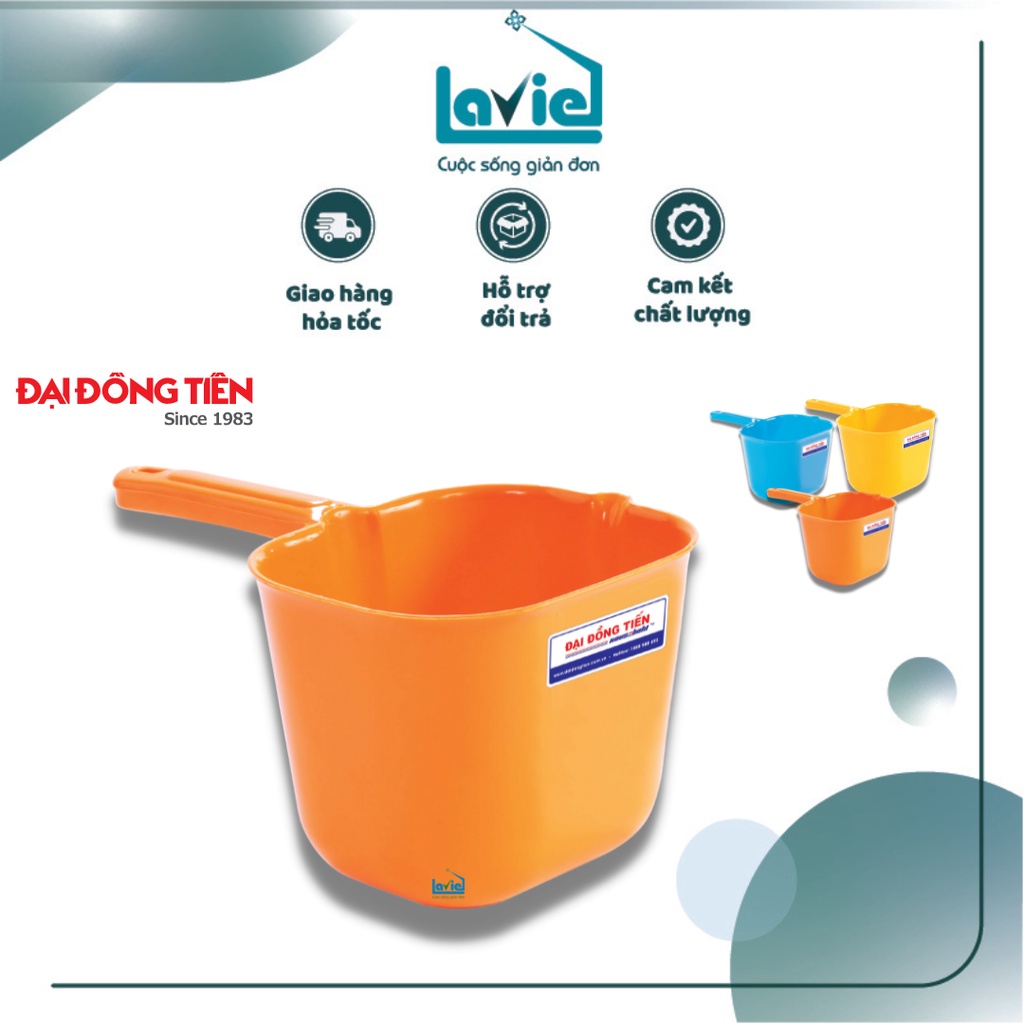 Ca nhựa múc nước phòng tắm cán dài 1450ml KT  24.5 x 15.9 x 13.2 cm Đại Đồng Tiến tiện tích gia đình