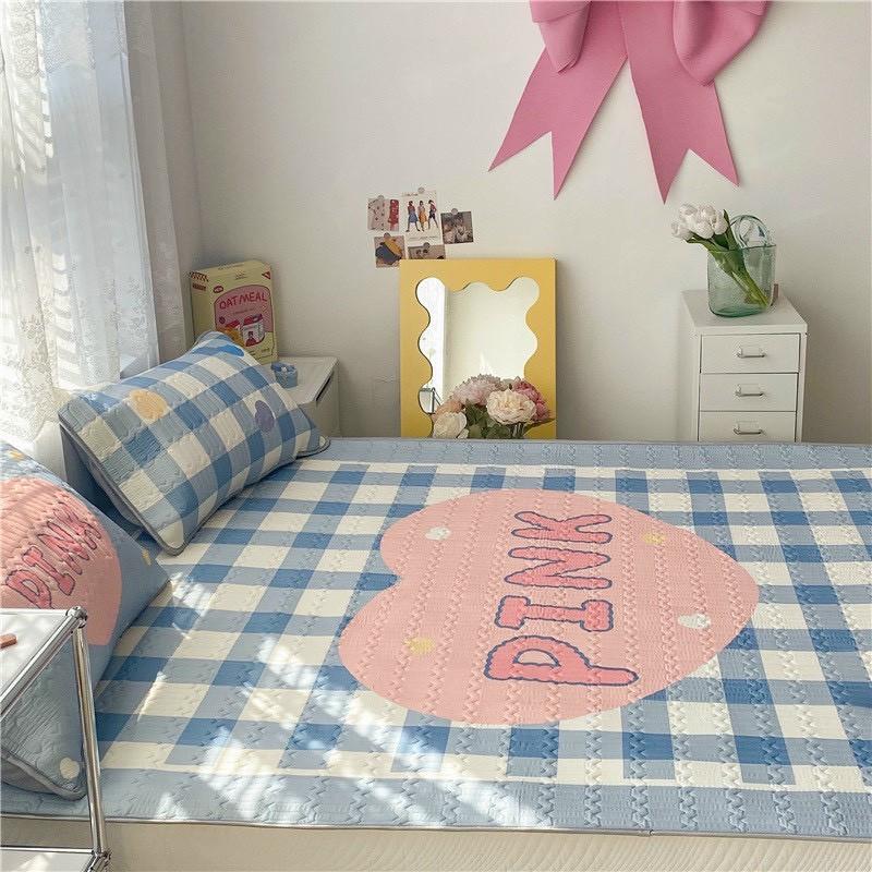 CHIẾU ĐIỀU HOÀ CAO SU 5D HOẠ TIẾT MẪU PINK XANH ĐỦ KÍCH THƯỚC