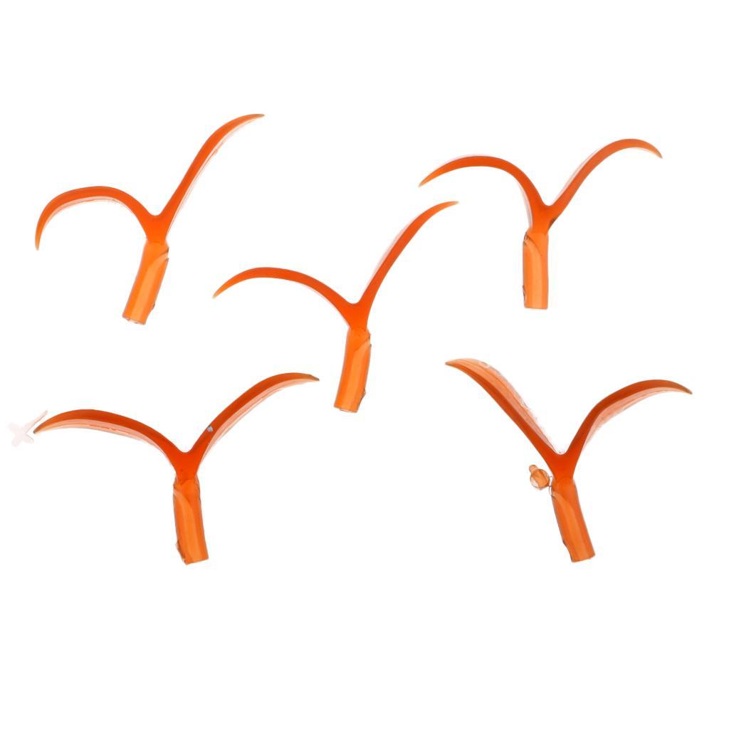 5pcs Soft Lure Tail for Lures Spoons Bass Fishing Hooks, Split Tail 6.5 x 4cm