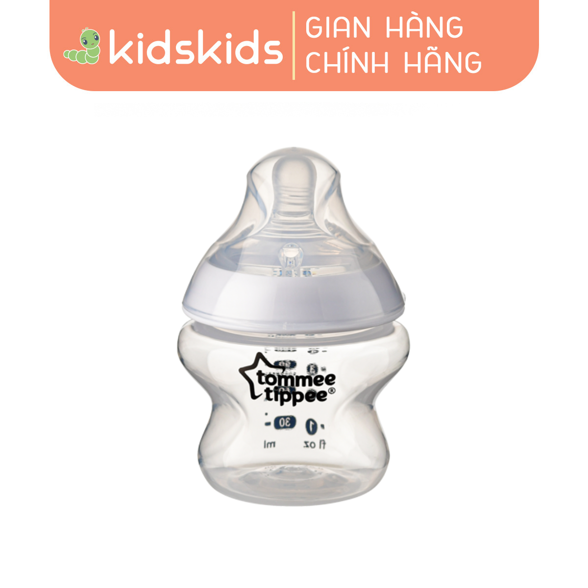 [Không Hộp] Bình Sữa Ty Siêu Mềm Tự Nhiên Tommee Tippee Closer To Nature PP 150ml, Núm Ty Đi Kèm 0-3 Tháng