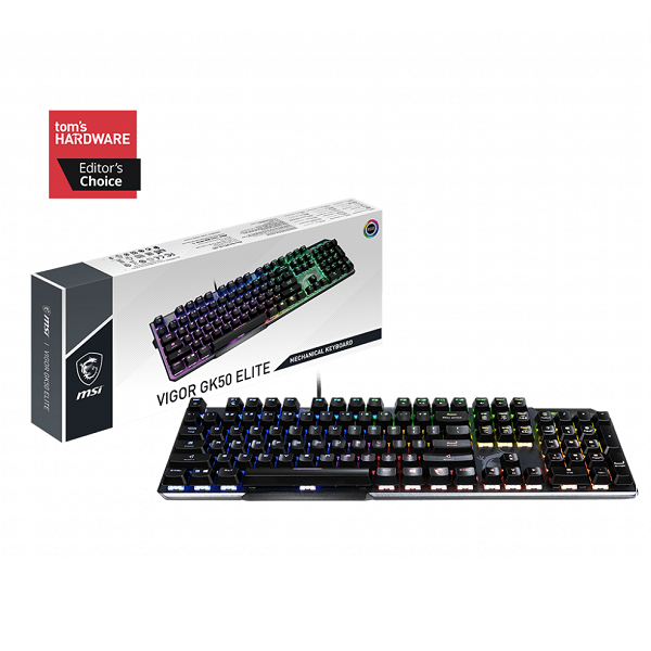 Bàn phím cơ gaming MSI Vigor GK50 Elite Kailh Blue Switch Hàng chính hãng
