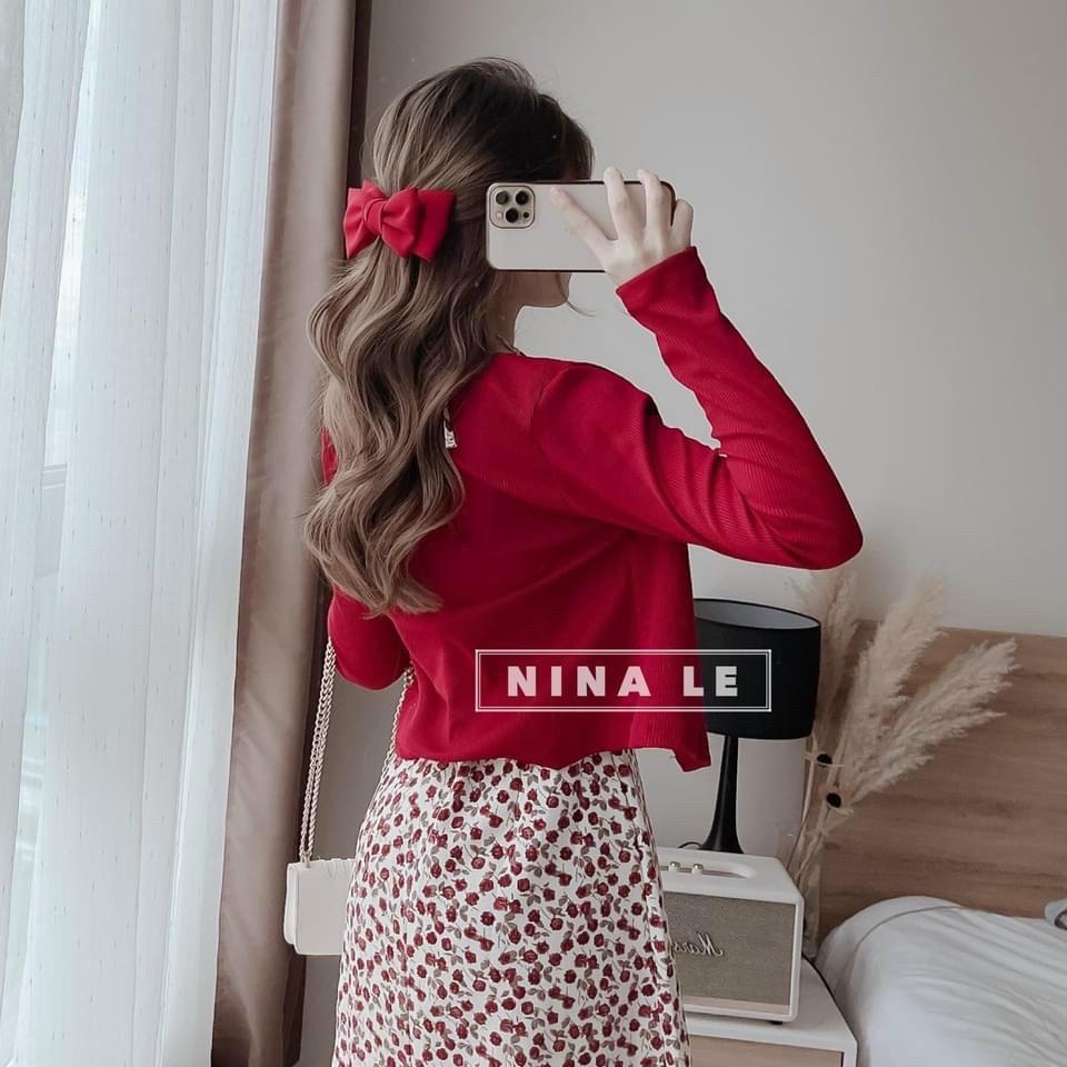 Đầm váy nữ 2 dây phối nút chất voan hoa kiểu tiểu thư kèm áo khoác ngoài tay dài xịn xò, sang chảnh cho nàng dạo phố