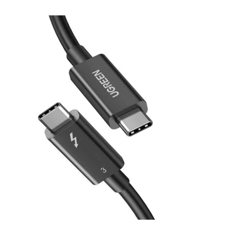 THUNDERBOLT 3  truyền dữ liệu 40Gbps, xuất hình ảnh 5K60Hz, sạc 100W, dài 0.5-2m UGREEN US341 - Hàng chính hãng